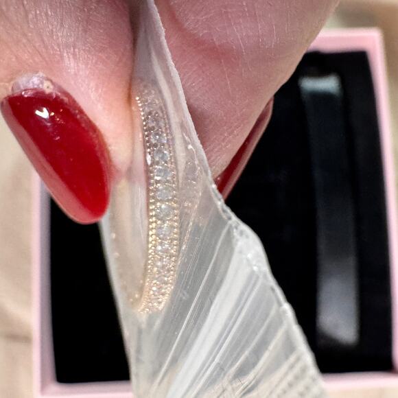 Pandora Sparkle & Hearts Ring 14k rose gold plating Size 7 New in Bag - Picture 6 of 11